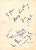 Kreisler, Fritz & Others - Signed Album Page 1927