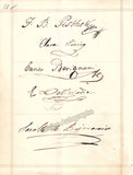 Pyne, Louisa - Pyne, Susanna - Pischek, Johann Baptist - Bevignani, Enrico - Delle Sedie, Enrico - Agnesi, Luigi - 4 pages from an Autograph Album