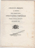 Favelli, Stefania - Vintage Lithograph and Program 1828