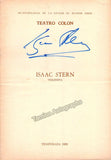 Stern, Isaac - Signed Program Teatro Colon, Buenos Aires 1968