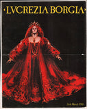Sutherland, Joan - Kraus, Alfredo - Bonynge, Richard - Signed Cast Page Lucrezia Borgia at Royal Opera, Covent Garden 1980