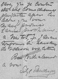 Sanderson, Sibyl - Autograph Letter Signed 1892