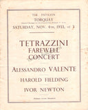 Tetrazzini, Luisa - Signed Program Farewell Tour 1933