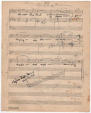 Lieurance, Thurlow - Roos, Juanita - Autograph Song Manuscript "The Lone Loon´s Cry" 1923