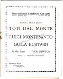 Dal Monte, Toti - Signed Program London 1935