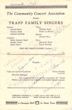 Trapp Family Singers - Signed Program 1954