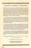 Trapp Family Singers - Signed Program 1954