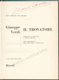 Il Trovatore Signed Score