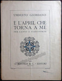 Giordano, Umberto - Guerrini, Adriana - Autograph Music Quote 1943