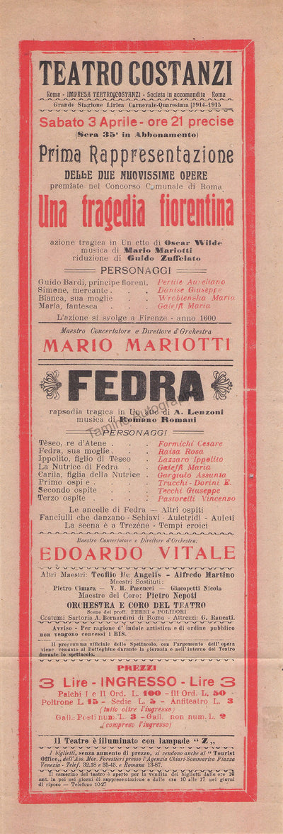 Una Tragedia Fiorentina / Fedra