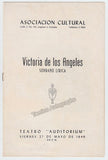 De los Angeles, Victoria - Signed Program Havana 1949