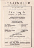 Vienna State Opera - Program Lot 1947-1955
