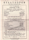 Vienna State Opera - Program Lot 1947-1955