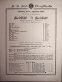 Vienna Theater Playbills - Large Lot 1875-1930
