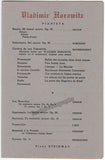 Horowitz, Vladimir - Signed Program Havana 1949
