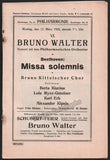 Walter, Bruno - Program Lot Berlin 1926-1928