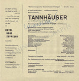 Wagner, Wieland - Signed Program Tannhauser 1962