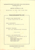 Furtwangler, Wilhelm - Concert Program Hamburg 1950