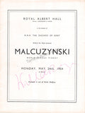 Malcuzynski, Witold - Signed Program London 1954