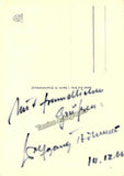 Trommer, Wolfgang - Signed Photograph 1966