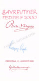 Wagner, Wolfgang - Set of 2 Signed Bayreuth Programs