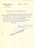 Windgassen, Wolfgang - Lot of 2 Typed Letters Signed + 1 Autograph Letter Signed