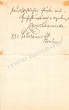 Scharwenka, Xaver - Autograph Letter Signed & Autograph Note