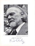 Kodaly, Zoltan - Signed Program London 1960