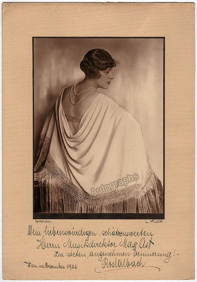 Albach-Retty, Rosa - Large Signed Photo 1926