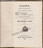 Alzira, Opera by Verdi - World Premiere Program-Libretto 1845