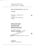 Anda, Geza - Signed Program Kassel, Germany 1973