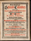 Astrological Calendar Salzburg 1738