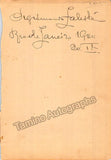 Autograph Collection - Over 60 Signatures Teatro Municipal Opera, Rio de Janeiro 1917-1931