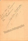 Autograph Collection - Over 60 Signatures Teatro Municipal Opera, Rio de Janeiro 1917-1931