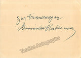 Huberman, Bronislaw - Signature + Playbill 1926