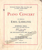 Liebling, Emil - Lot of 2 Autograph Letters Signed + Programs