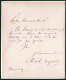 Wagner, Richard - Handwritten Note Signed, Matted with a Print