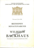 Backhaus, Wilhelm - Lot of 4 Programs 1928-1966