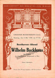 Backhaus, Wilhelm - Lot of 4 Programs 1928-1966