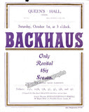 Backhaus, Wilhelm - Lot of 7 Playbills 1910s and 20s
