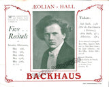 Backhaus, Wilhelm - Lot of 7 Playbills 1910s and 20s