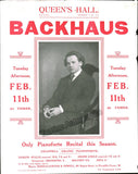 Backhaus, Wilhelm - Program and Playbill Lot 1908-1929