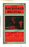 Backhaus, Wilhelm - Program and Playbill Lot 1908-1929