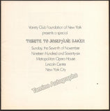 Baker, Josephine - Photo and Program Lot