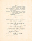 Ballet Russe - Program with Karsavina & Nijinski London 1911 + Pagliacci