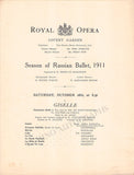 Ballet Russe - Program with Pavlova & Nijinski London 1911