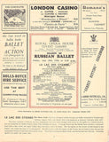 Ballet Russe - Royal Opera House Program Signed 1938