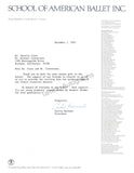 Ballet - Typed Letters Signed Lot