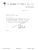 Ballet - Typed Letters Signed Lot