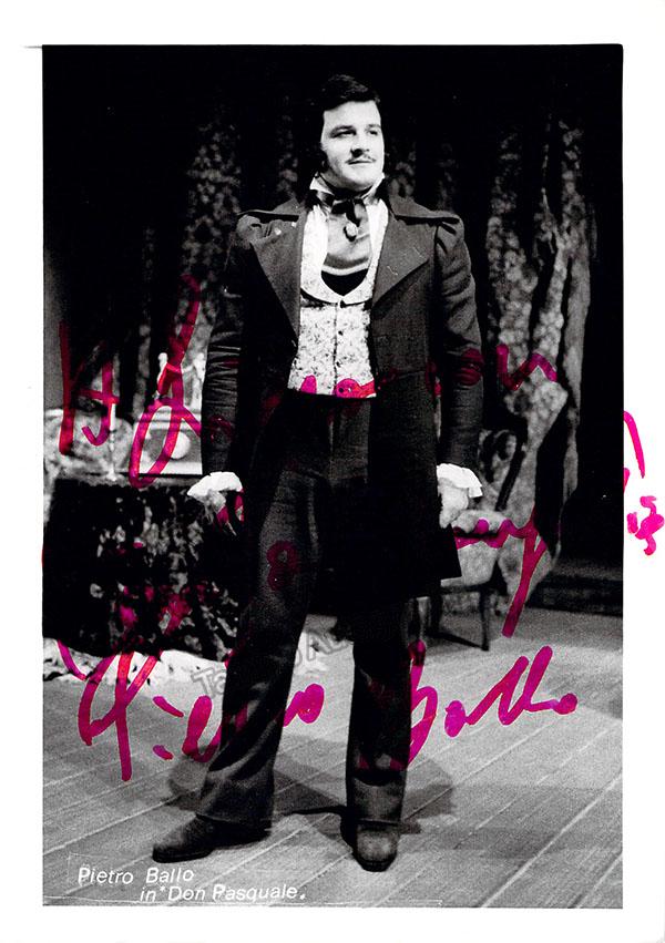 BALLO, Pietro Signed Photo Authentic Guaranteed Tamino